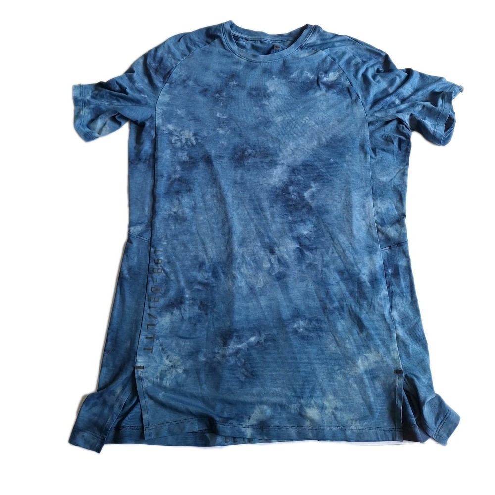 Lululemon Always Agile Short Sleeve Better Everyday Diamond Blue Dye Shirt Men M